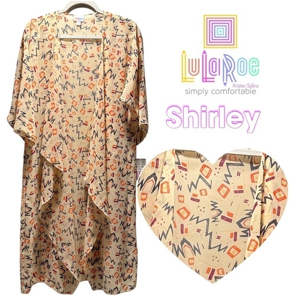 NWT LulaRoe Maxi Sheer Duster Open Front Long Kimono Shirley Lightweight Retro - Picture 1 of 15
